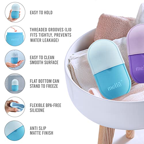 Image of MELLO Ice Roller for Face, Ice Roller for Face Massager, Face Ice Roller to Enhance Skin Glow, Shrink & Tighten Pores, Reusable Facial Ice Roller(Blue)