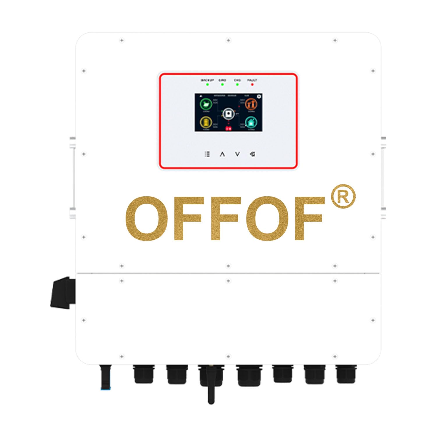 OFFOF MEGA 6 kVA 6000 W inversor solar híbrido On&Off-Grid Sistema MPPT 18 A 48 VDC 520 V PV onda sinusoidal pura 230 VAC con funciones WiFi, BMS, Solar Gen, CT