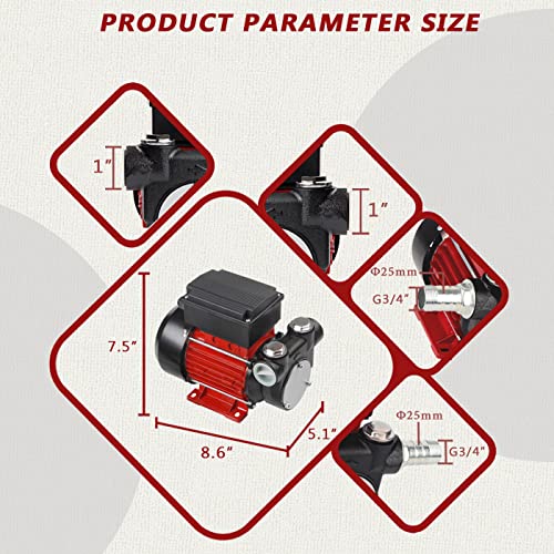 Image of Trupow 110V AC 15GPM Electric Self-priming Diesel Kerosene Oil Fuel Transfer Extractor Pump