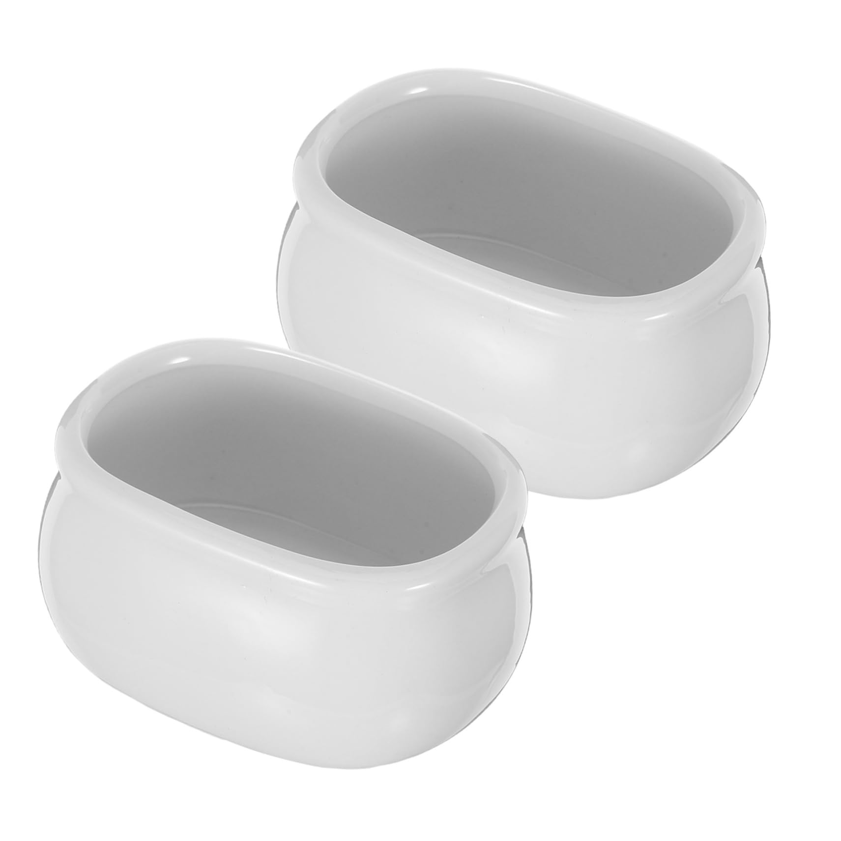 BEBEMOKO Set of Porcelain Tea Bag Holders Sugar Packet Dish Multifunctional Ceramic Bowl for Snacks Dipping and Tea Times