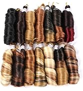 Mtmei hair French Curly Braiding Hair for Box Braids 8 Packs 12 Inch 85 G/Pack Loose Wave Braidin...