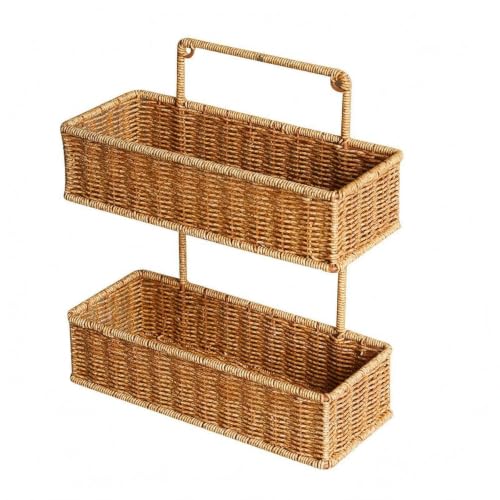 Cesta rectangular mimbre sintético para solucionar la falta de espacio en casa 2