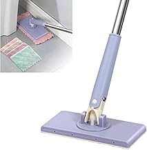 Anticmart || Automatic Cloth Changing Mop for Floor Cleaning | Hands-Free Push-Pull Flat Mop with Multifunctional Handle | Ideal for Bathroom, Kitchen, and Table Cleaning(Multicolor-Pack1)