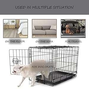 Washable-Dog-Bed-Mat-Reversible-Dog-Crate-Pad-Soft-Fluffy-Pet-Kennel-Beds-Dog-Sleeping-Mattress-for-Large-Jumbo-Medium-Small-Dogs-35-x-22-Inch-Gray - Cucciolini Doodles   Washable-Dog-Bed-Mat-Reversible-Dog-Crate-Pad-Soft-Fluffy-Pet-Kennel-Beds-Dog-Sleeping-Mattress-for-Large-Jumbo-Medium-Small-Dogs-35-x-22-Inch-Gray