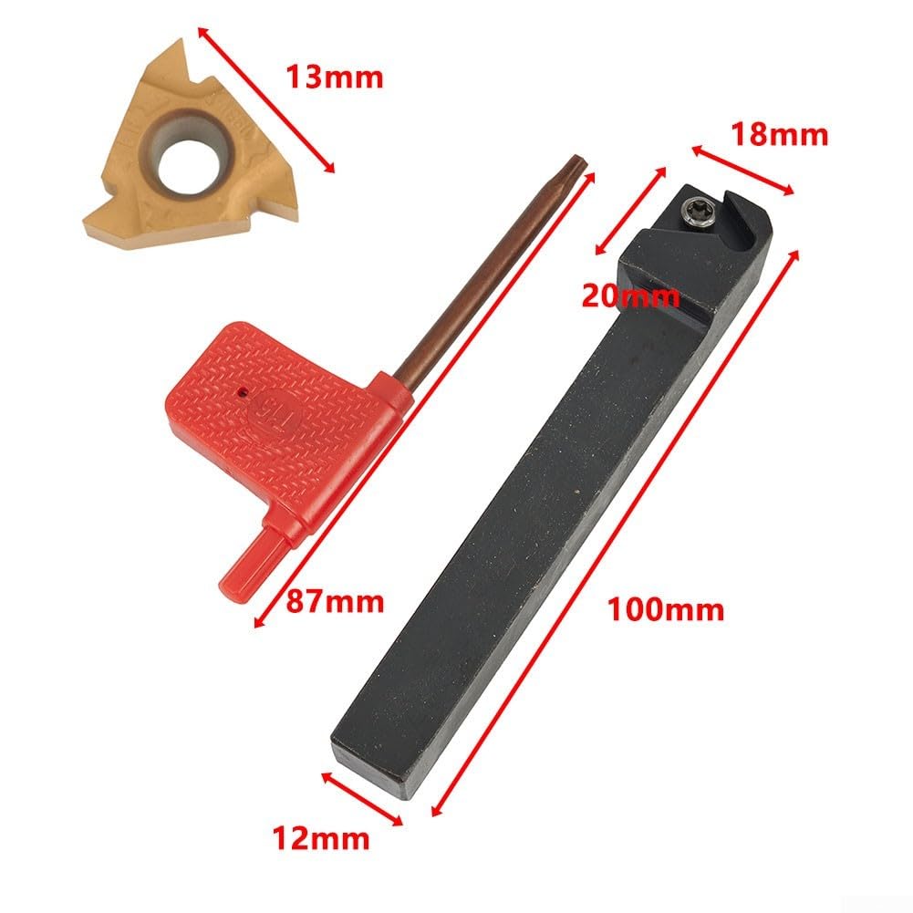 Soporte para herramientas de torneado, aumenta la precisión de mecanizado con 10 piezas 16ER AG60 de inserción de roscado CNC para tornear, ranurar y perforar