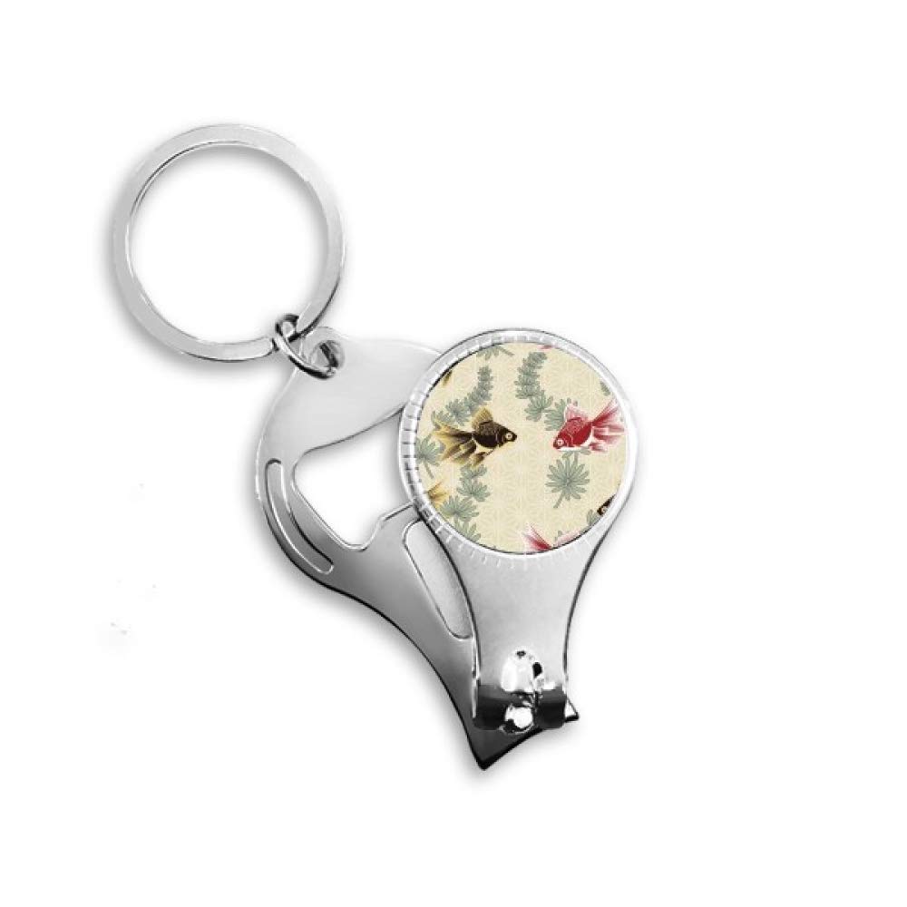 Porte-clés Goldfish Japon avec pince à ongles et décapsuleur pour vos sorties et voyages