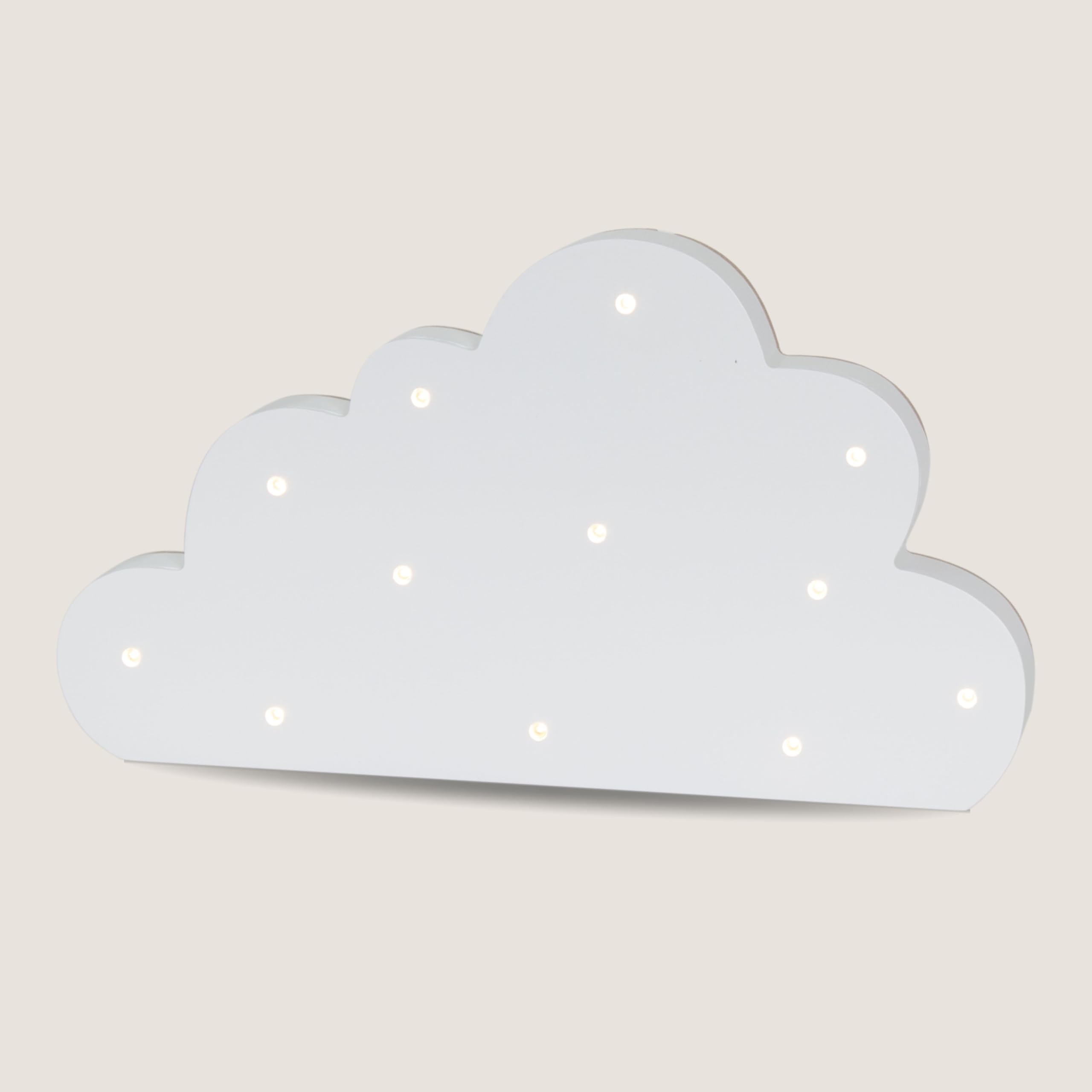 Purflo  White Wooden Cloud Nursery Light, Sports Direct