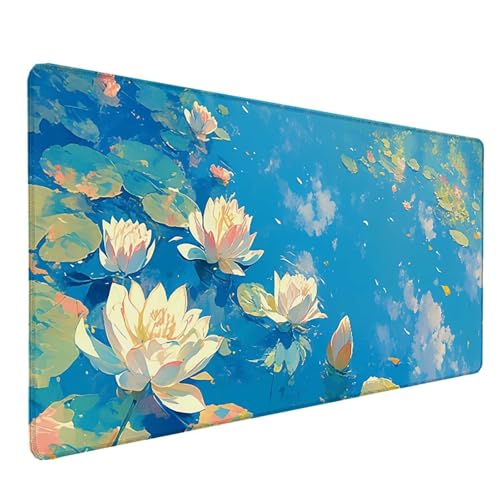Tapis de souris bleu 150x80 cm grand format pour organiser son bureau PC
