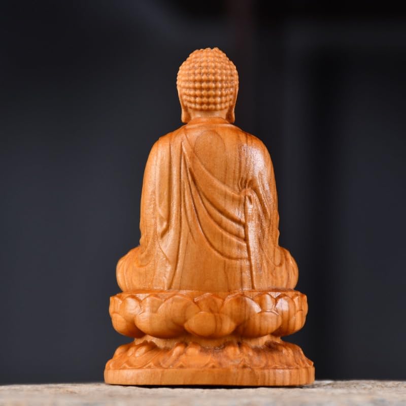 Dekoracja biurka Statua z litego drewna Sztuka nowoczesna ręcznie rzeźbiona chińska statua buddy dom Feng Shui ozdoby statua rzeźby dekoracja domu