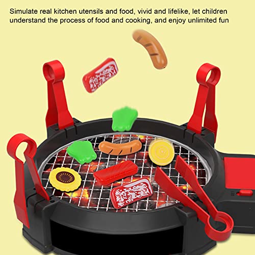 Dilwe Küchenset für Kinder, Hohe Simulation BBQ-Küchenspielzeug-Set mit Ofenplatte Lebensmittel für Kinder… – Bild 4