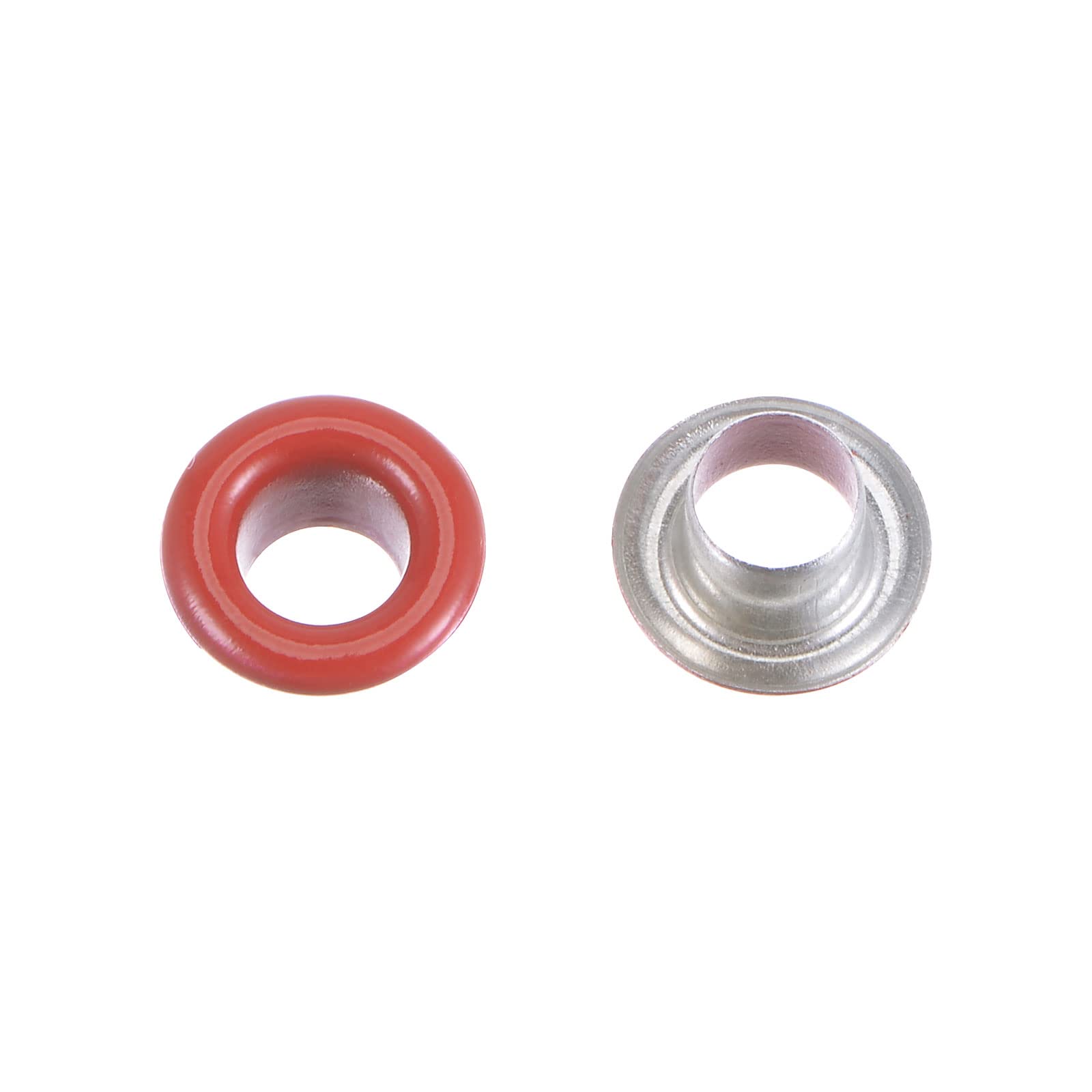 HARFINGTON Juego de 100 ojales de metal de 4 mm, herramienta de ojales de 0,15 pulgadas, para zapatos, ropa, cinturón, bolsa, proyecto de bricolaje, color rojo