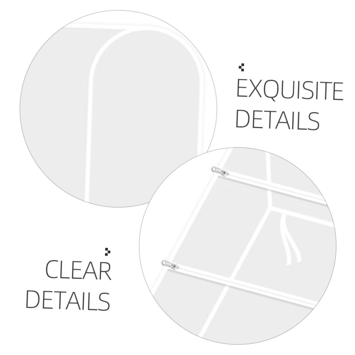 PartyKindom Funda Transparente Material Plástico Diseño Moderno y Minimalista Gran Capacidad con Cremallera Portátil para Ropa para Hogares y Hoteles