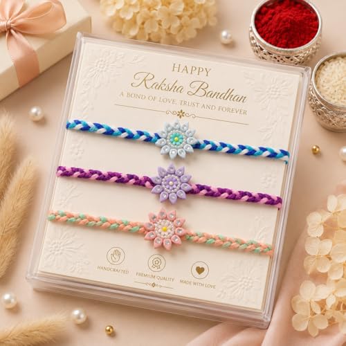 Image of rakhi gift | Rakhi for Brother | Premium Raksha Bandhan Gift Combo with Fridge Magnet, Roli Chawal & Card | Rakhi Gift Hamper Raksha Bandhan Gift |Gift Pack