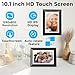 PhotoSpringㅤ Classic Subscription Free 10in WiFi Digital Picture Frame | Send Photos by Email, App, or Web | Touchscreen & 32GB Internal Memory | Play Videos up to 5 min