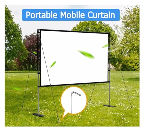 Pantalla de proyector con soporte 100 pulgadas HD miniatura 2