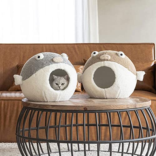 Chenil chien chaud et lit pour chat créatif : sofa chiot rembourré bleu et gris - 6