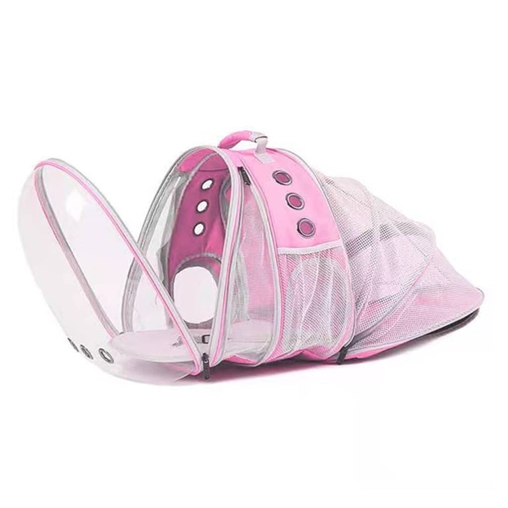 Bolsa de Viaje portátil para Gatos, Mochila de Viaje Transparente y Transpirable para Gatos y Perros (Color: D, tamaño: 44 cm x 42 cm x 62 cm)