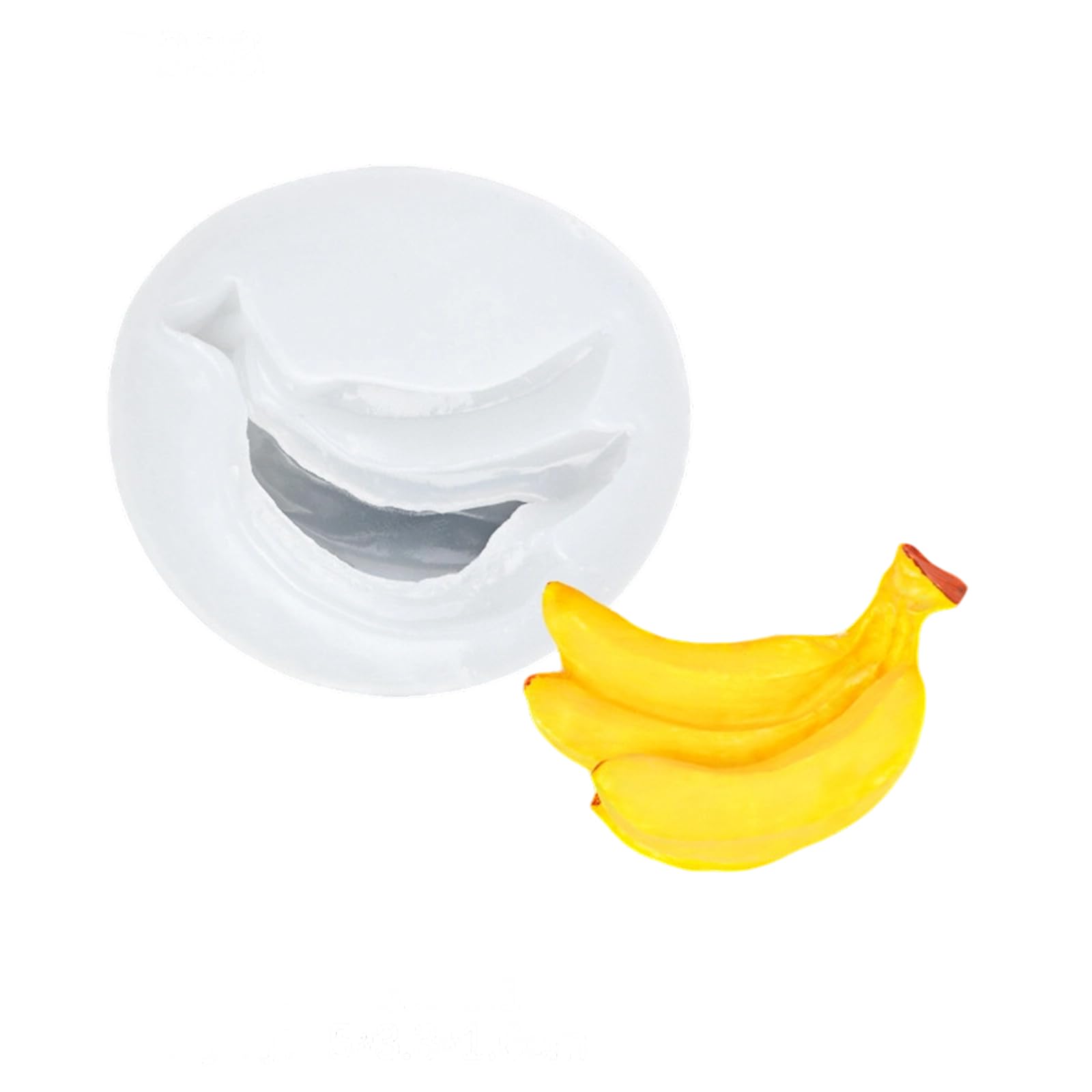 Tsophreniq Banana Shaped Silicone Fondant Mold Cake Baking Mold for Making Chocolate Candy Fondant Cake Decoration Edible Silicone Molds for Cakes