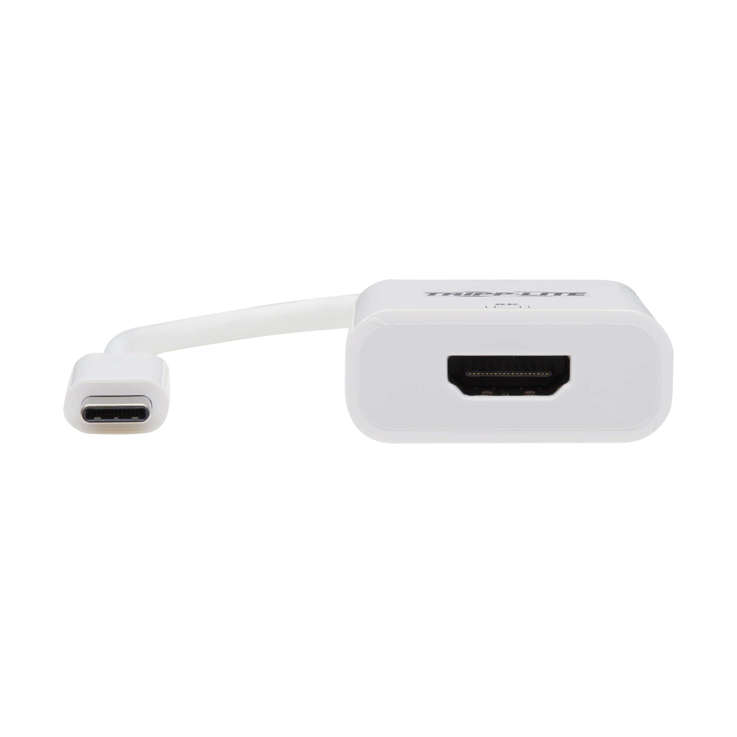 Tripp Lite Adattatore da USB-C a HDMI, 8K a 30Hz, cavo da 6", compatibile con Windows e Mac, da maschio a femmina, HDR 4:4:4, HDCP 2.3, plug-and-play, nessun software necessario, bianco, 1 anno di