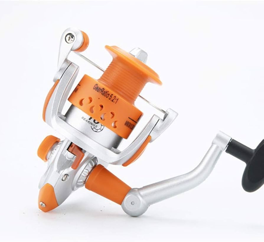 Amazon.co.jp: スピニングリール 青/オレンジ色の任意プラスチック巻き