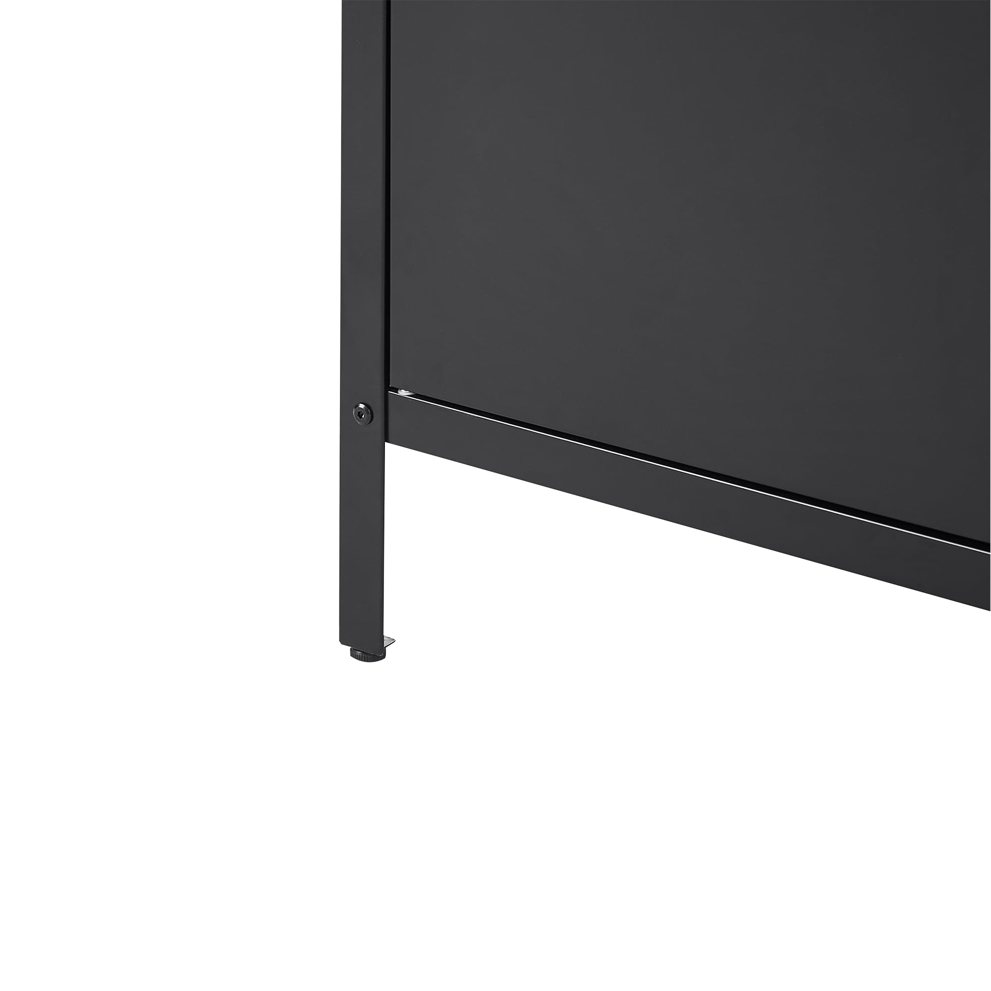 Beliani Armario de Metal Negro Plateado 90 cm Acero Inoxidable 2 Puertas Cocina Exterior Vilama