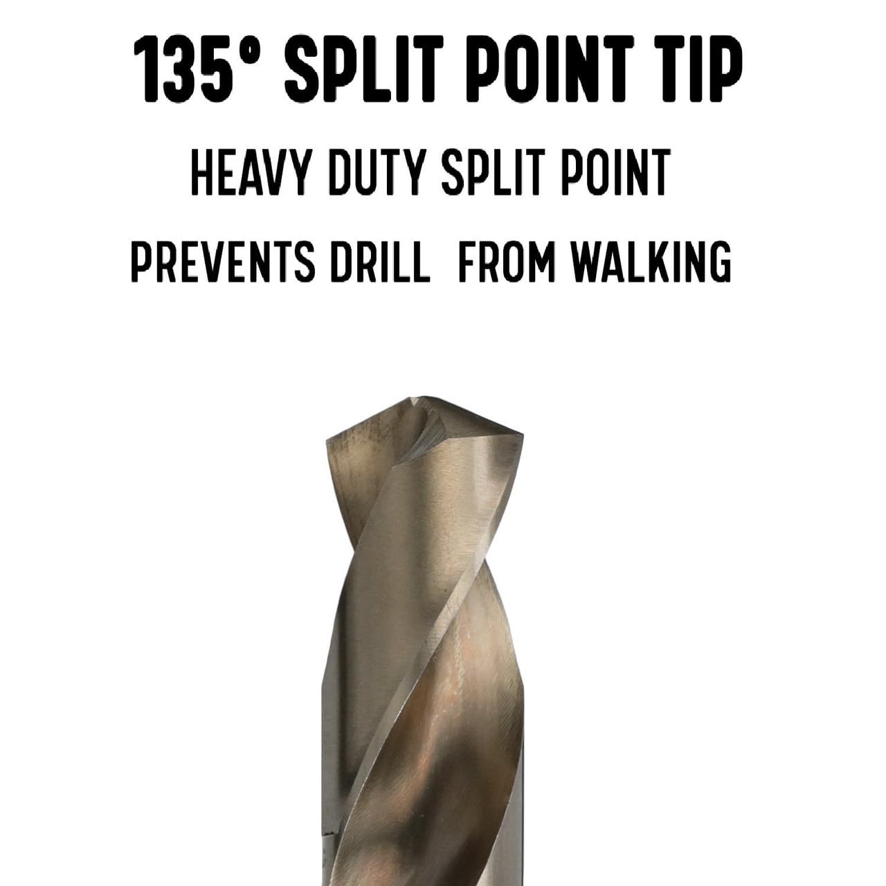 Drill America POUDWDCO 5 Piece M35 Cobalt Drill Bit Set in Plastic Pouch Case (9/16" - 1"), POU Series