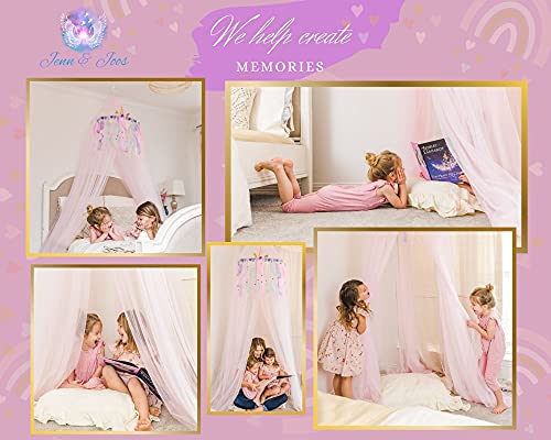 Unicorn Princess Bed Canopy For Girls - Unicorn Kids Canopy For Bed - Bed Netting Canopy For Girls - Hanging Reading Nook Canopy For Girls Room - Little Girls Canopy For Queen Bed With E-Book #TOP3