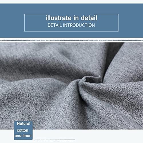 Miniatura 7 de Funda de sofá Puff Gigante Sillas sin relleno de tela de lino, puf puff puf puf puff salón Puff (39.4 x 47.2 in, gris oscuro-funda de sofá)