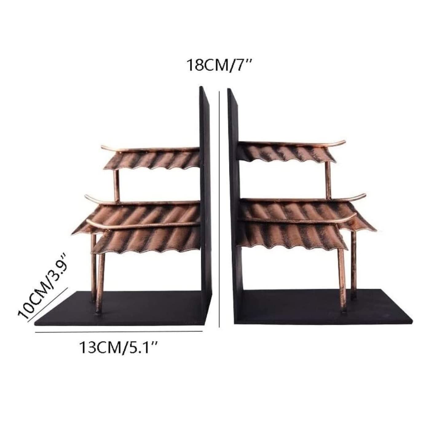 Fermalibri per scaffale Reggilibri In Metallo Per Impieghi Gravosi Scrivania Da Ufficio Supporto Per Libri Regalo Creativo Per L'home Office Scaffale per libri ( Color : Brass , Size : 13*10*18cm )