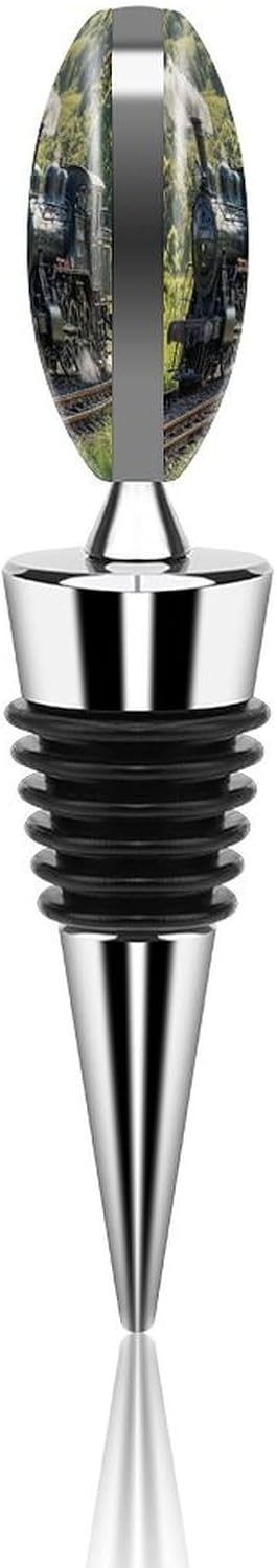 Steam Train Wine Stopper Zinc Alloy Wine Bottle Stopper Decorative Bottle Sealer Reusable Beverage Preserver Leak Proof Wine Outlet Cap Wine Corks Wine Saver Accessory Gift