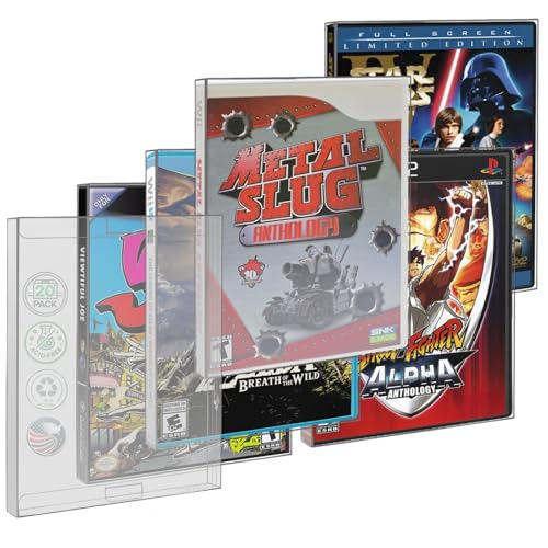 Image of MALKO 10 Pack Video Game Protector Case Compatible with: PS2 | WII - WII U | Gamecube | Xbox & DVD Standard Case | Acid Free Protective Sleeve