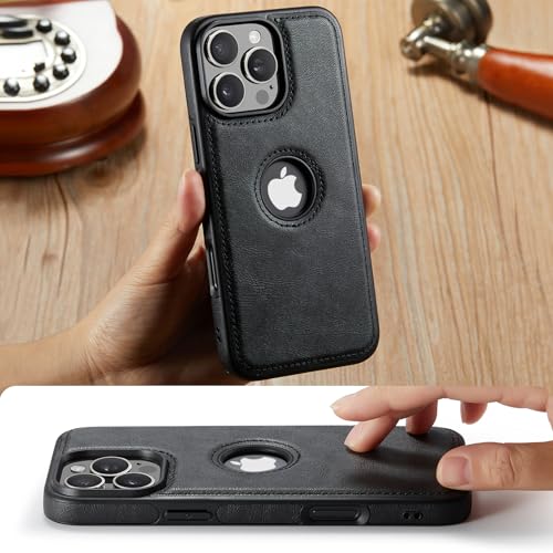 Casus Magnetic Leather Case for iPhone 16 Pro, MagSafe Compatible, Business Classic Style, Shockproof Slim Fit Protective Cover for Men & Women, Black, 6.3” by C Casus - Image 5