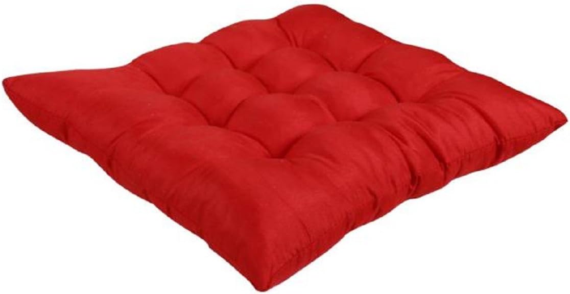 amiene Square Cotton Seat Cushion Buttocks Chair Cushion Pads (Red)