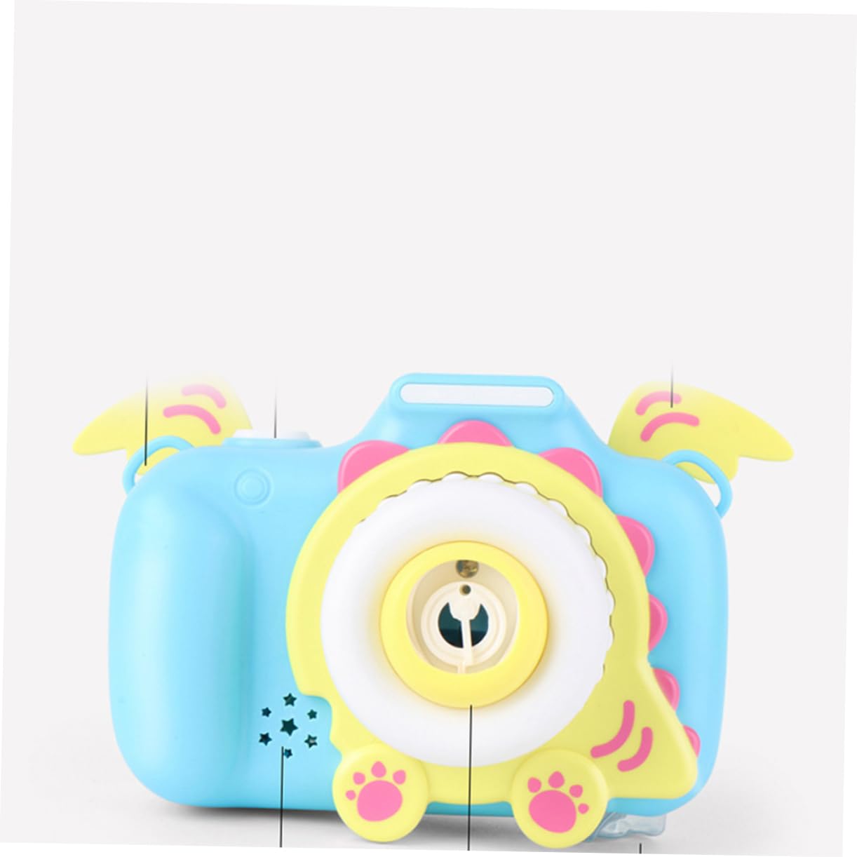 ifundom Máquina Automática de Burbujas para Niños, Soplador con Forma de Dinosaurio y Cámara, con Luz y Sonido, para Exterior y Fiestas, ABS