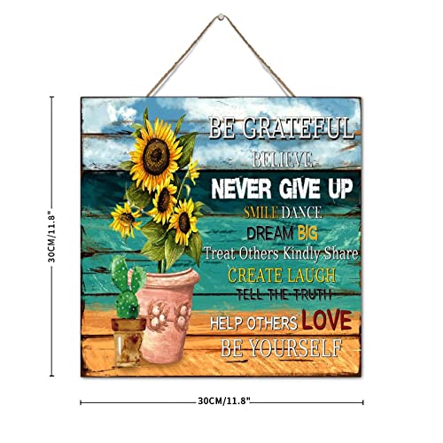 Plaque murale en bois noble avec citations décoratives maison de campagne