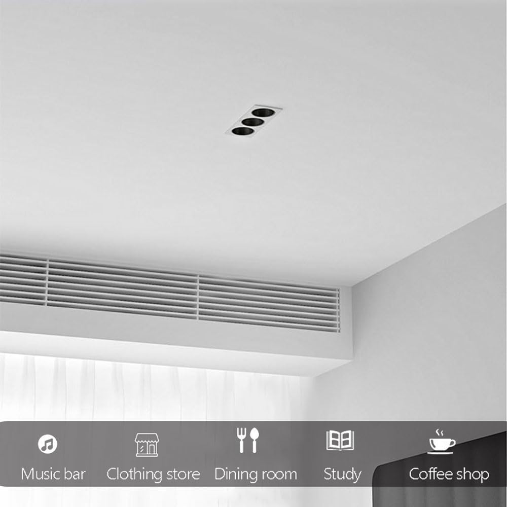 6 Sztuk Oświetlenia Wpuszczanego Led Z Listwą Maskującą, 3 Kwadratowe Oprawy, 3 * 7 W, 3 * 10 W, 3 * 12 W, 3 * 15 W, Prostokątne Oprawy Oświetleniowe, 3 * 12 W-6000 K