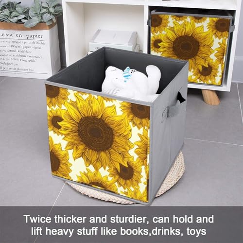 Boîtes de rangement empilables et pliables à motifs fleurs - Lot de 6 - 7