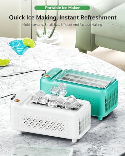 Mini fabricadora de hielo portátil de 500ml para escritorio miniatura 2