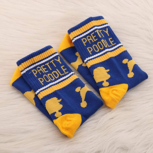 JXGZSO Pretty Poodle Socks Sorority Sister Gift3