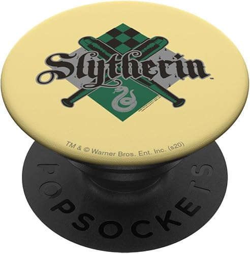 Harry Potter Slytherin Quidditch Diamond Logo PopSockets agarre y soporte para teléfonos y tabletas, Negro