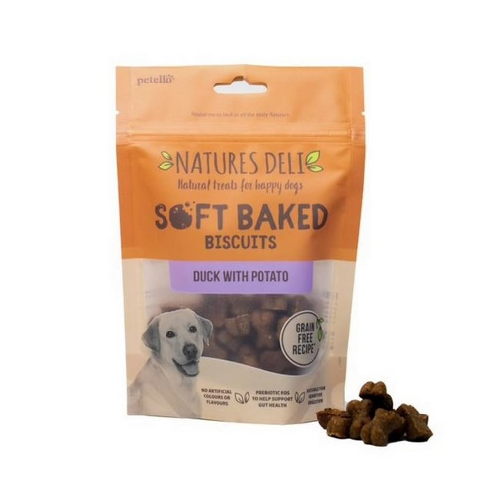 Natures Deli Soft Baked Duck & Potato Biscuit Dog Treats, 100 g (1-Pack)