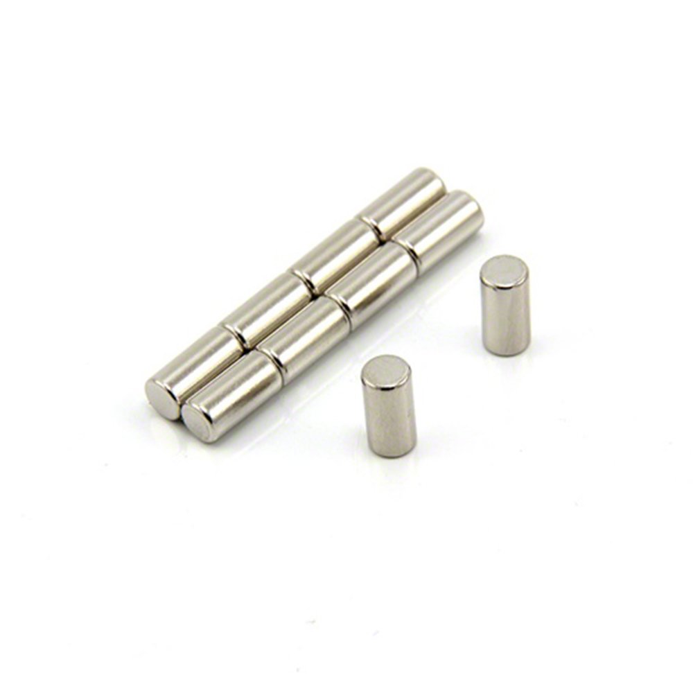N42 Neodymium Magnet for Arts, Crafts, Model Making, DIY, Hobbies, Office, and Home - 5mm dia x 10mm thick - 1.1kg Pull - Pack of 10