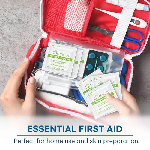 image for Care Touch Alcohol Wipes | Individually Wrapped Alcohol Prep Pads with