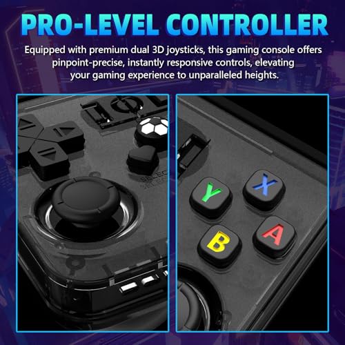 Image of R36MAX Retro Handheld Game Console,128GB Open Source System Support 30+ Emulator Console,4.0 Inch IPS Screen Retro Gaming Console,4000mAh Battery,Portable Video Game Console(Black)
