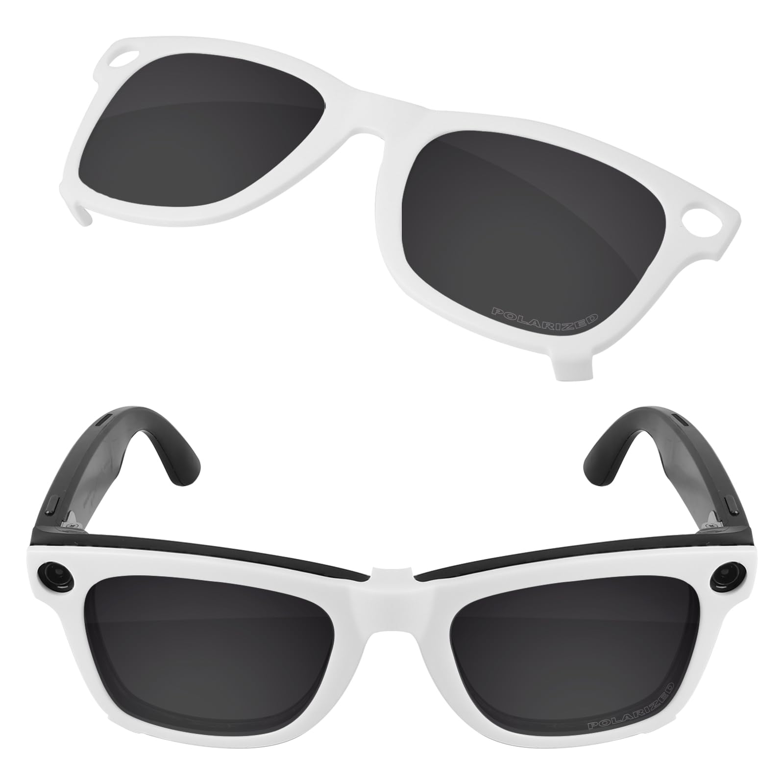 Polarized Clips for Ray-Ban Meta Wayfarer RW4008 (Size M 53-22), Protect Your Eyes for Me…