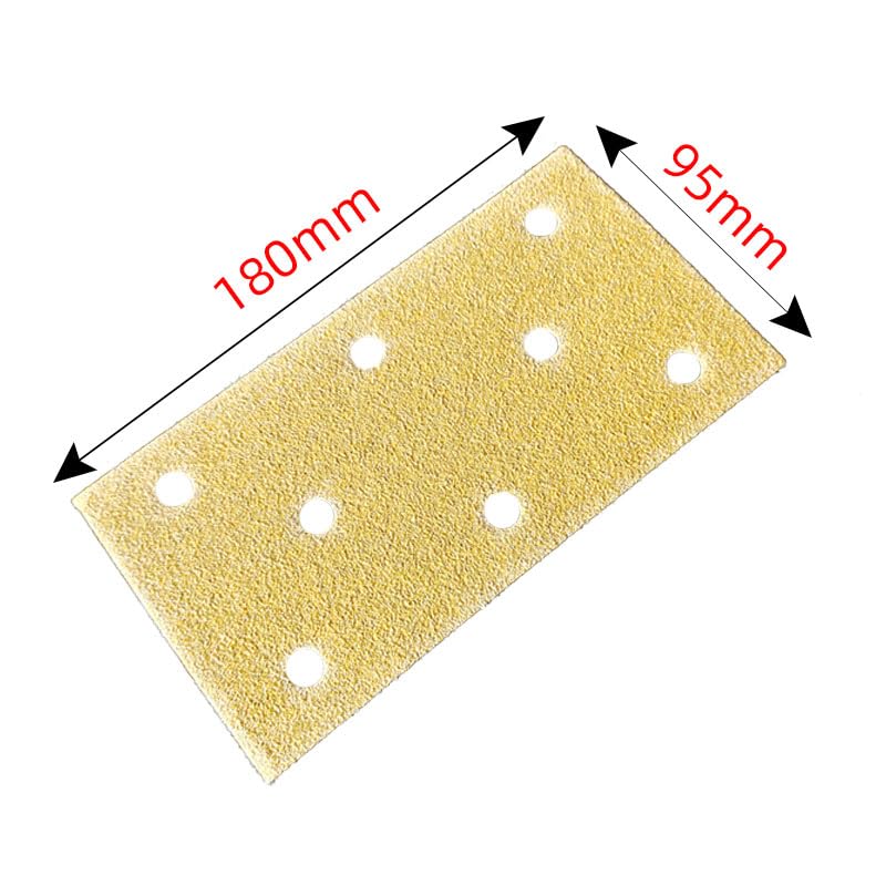 Carta vetrata pneumatica rettangolare a 8 fori for levigatura a secco 95/180 mm floccata for smerigliatura(320 grit,100PCS)