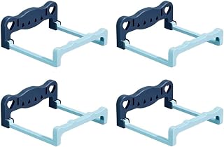 Plastic Wall Organizer Set of 4 Bathroom Shelves No Drilling Storage Rack for Toiletries Soap Towels Corner Basket 21cm