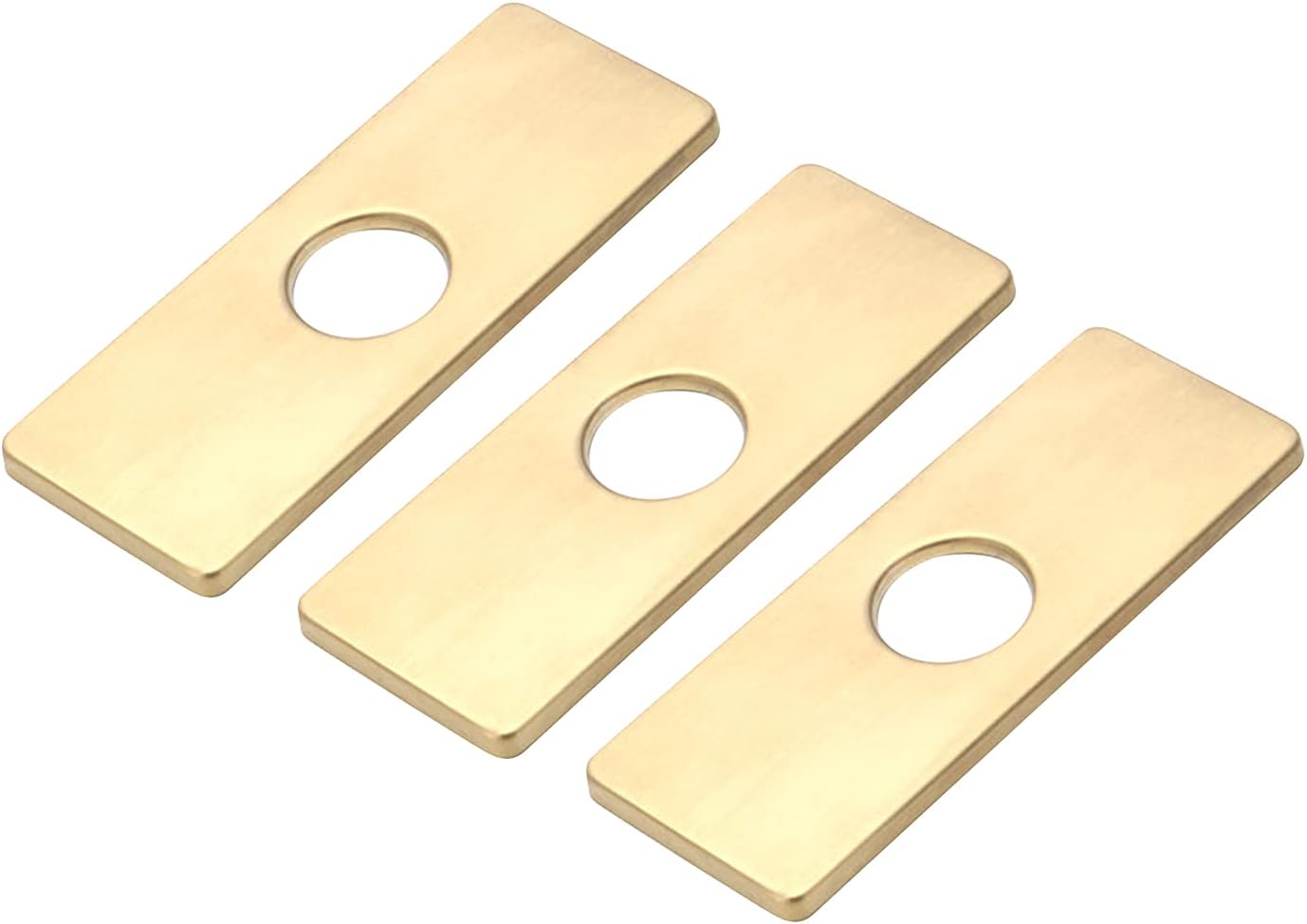 13cm Hole Cover Deck Plate, Kitchen Faucet Plate, Stainless Steel Faucet Sink Hole Cover for Bathroom Vanity Sink Gold 3PCS