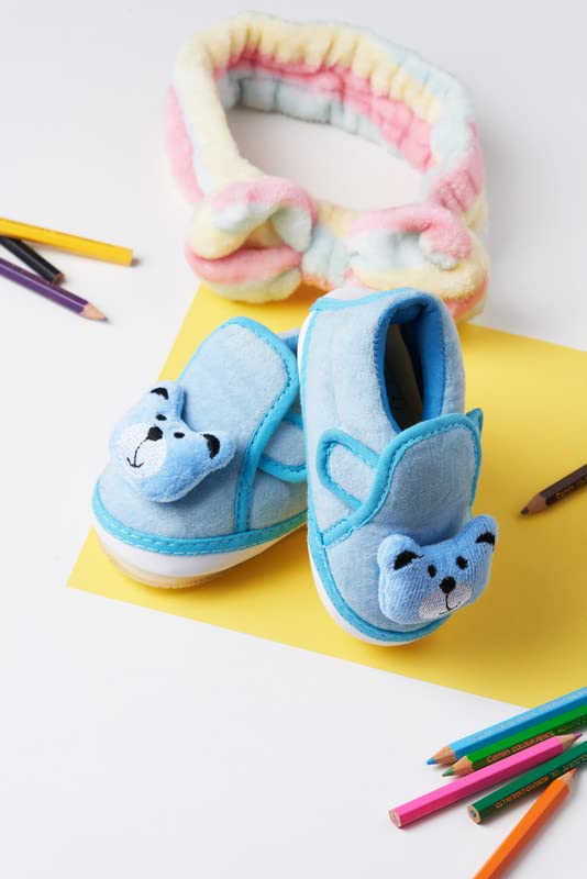 CHIU Led Chu-Chu Fur Blue Shoes with Double Strap for Baby Boys & Baby Girls (for 12-15 Months, 15-18 Months, 18-21 Months, 21-24 Months) 2 51apDG uBgL