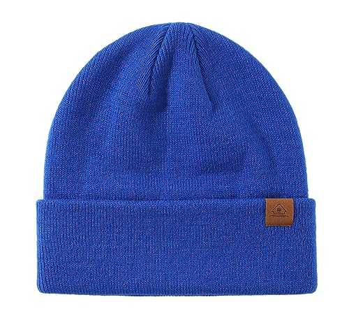 Image of Home Prefer Mens Winter Hats Acrylic Knit Cuff Beanie Cap Warm Womens Beanie Hat